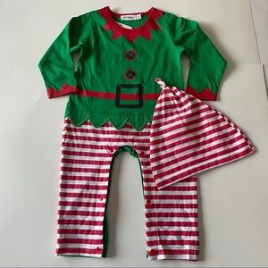 Santa’s Little Elf Romper & Hat Size 12 Months